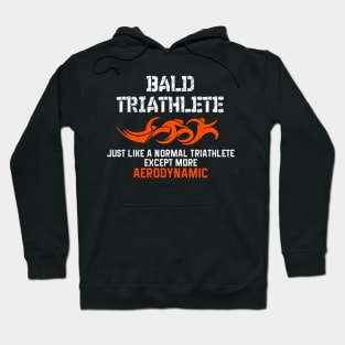 Aerodynamic Bald Triathlete Hoodie